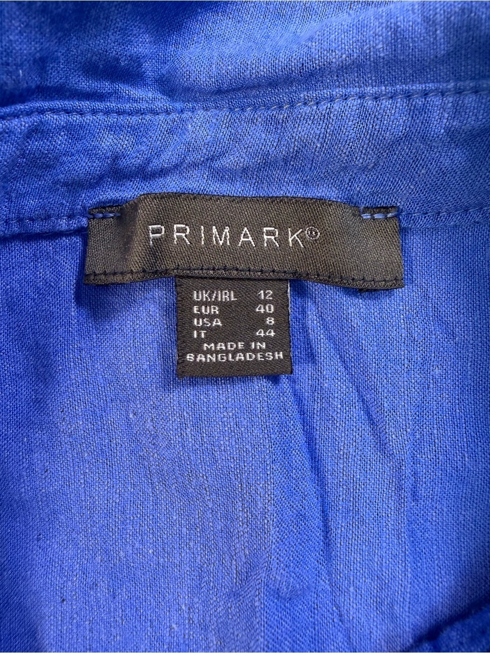 Primark Blue Button-Down Linen Blend Shirt - Picture 5 of 9